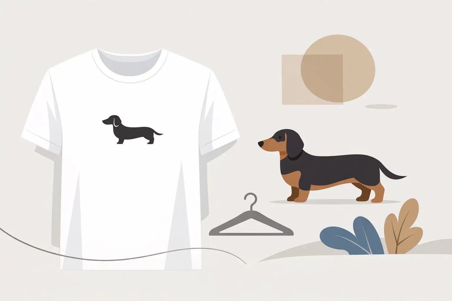 Why a Dachshund Minimalist Shirt Works - LoFi Animal Shirts