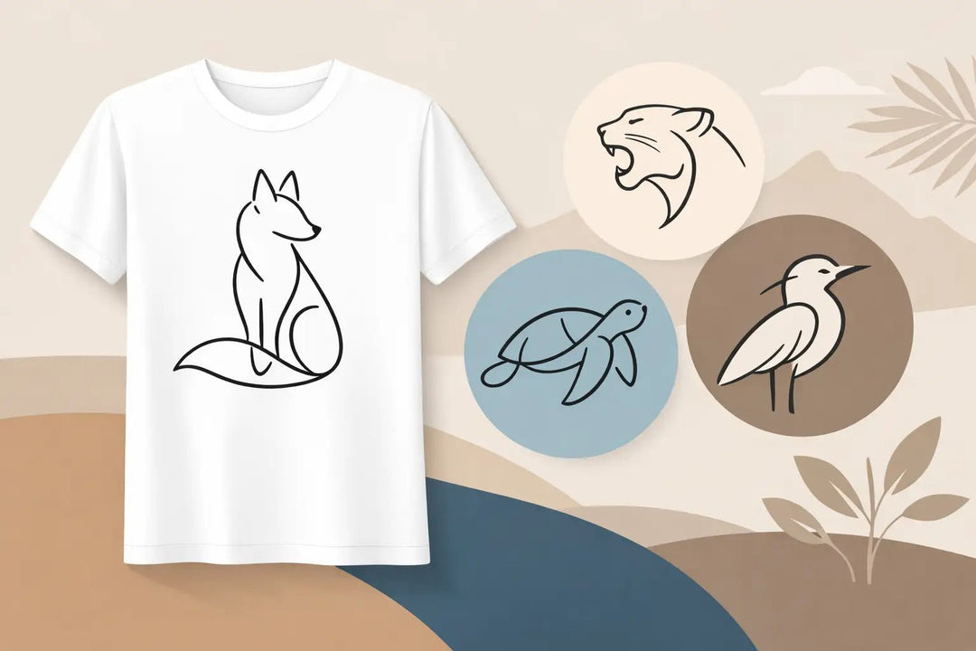 Why a Minimal Line Art Animal T Shirt Works - LoFi Animal Shirts