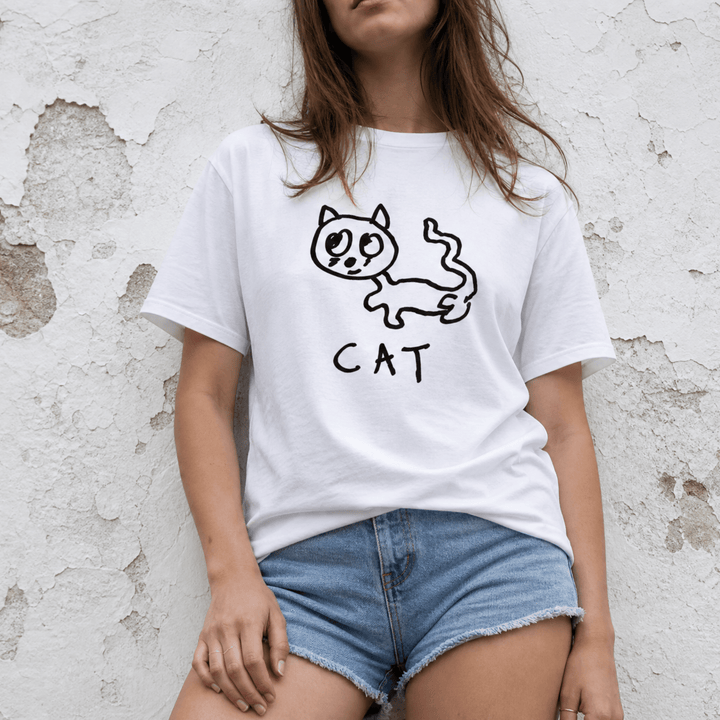 Woman street-style torso shot in a lo-fi Cat Women&