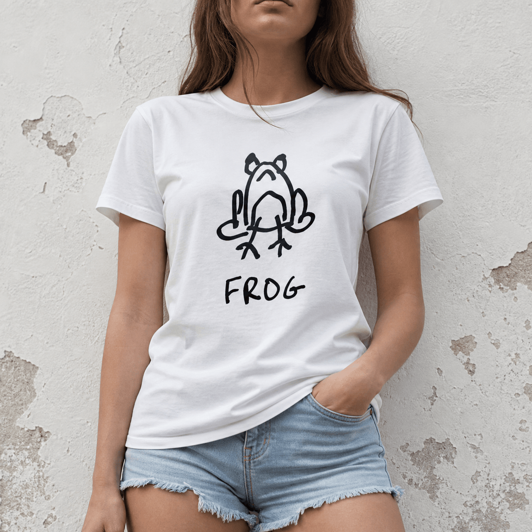 Studio torso view of a woman wearing a lo-fi Frog Women&
