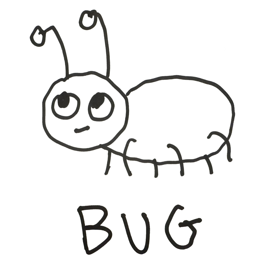 Hand-drawn bug illustration – minimalist lofi line art – LoFi Animal Shirts