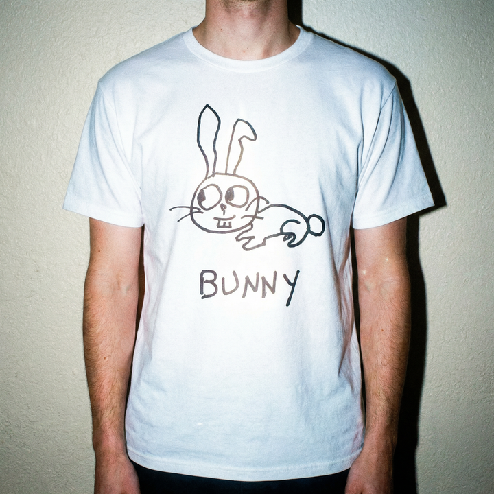Bunny classic tee – minimalist studio shot – LoFi Animal Shirts