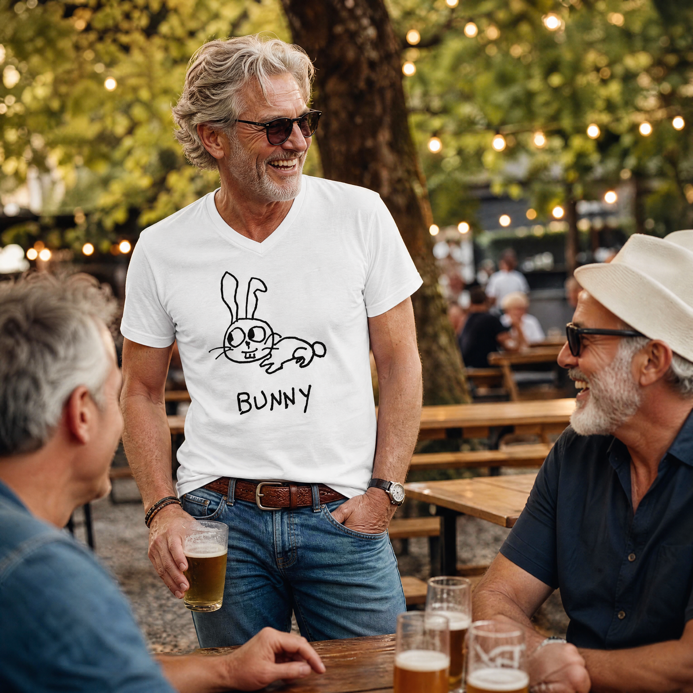 Bunny - Unisex V-neck Tee