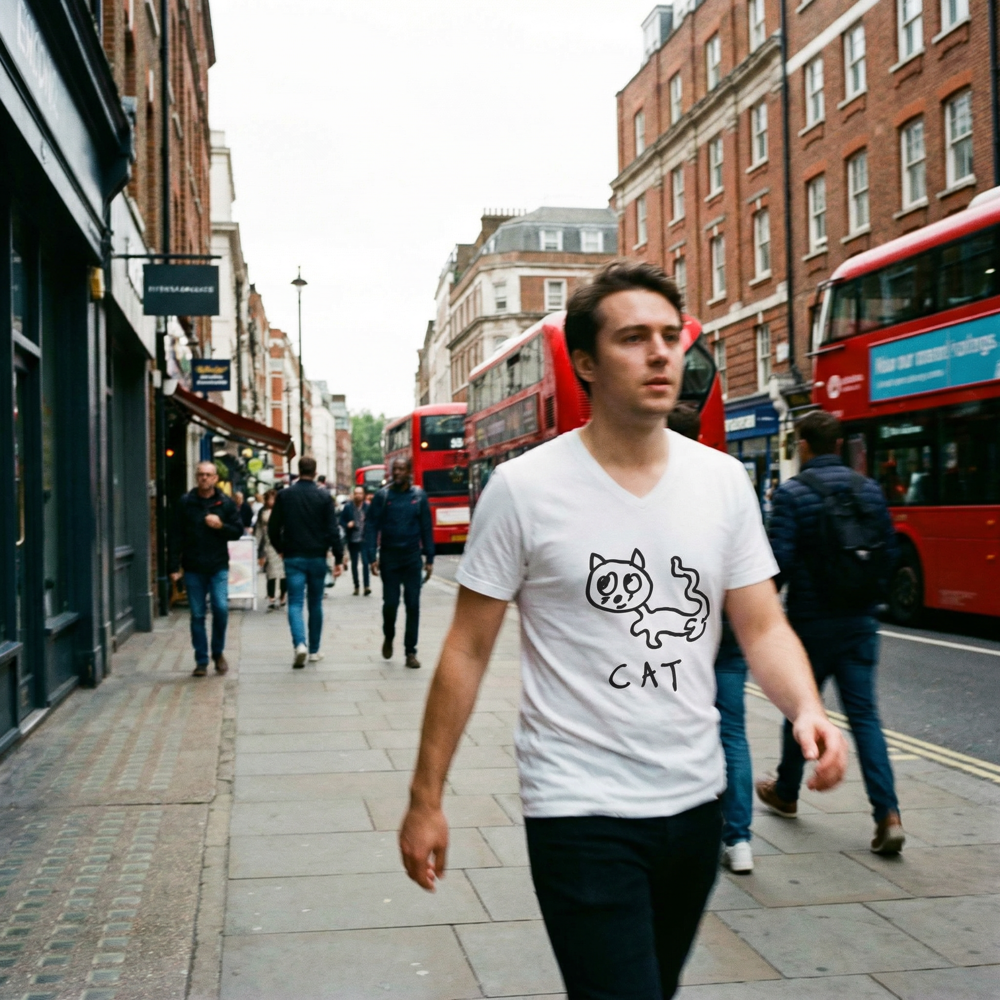Cat - Unisex V-neck Tee