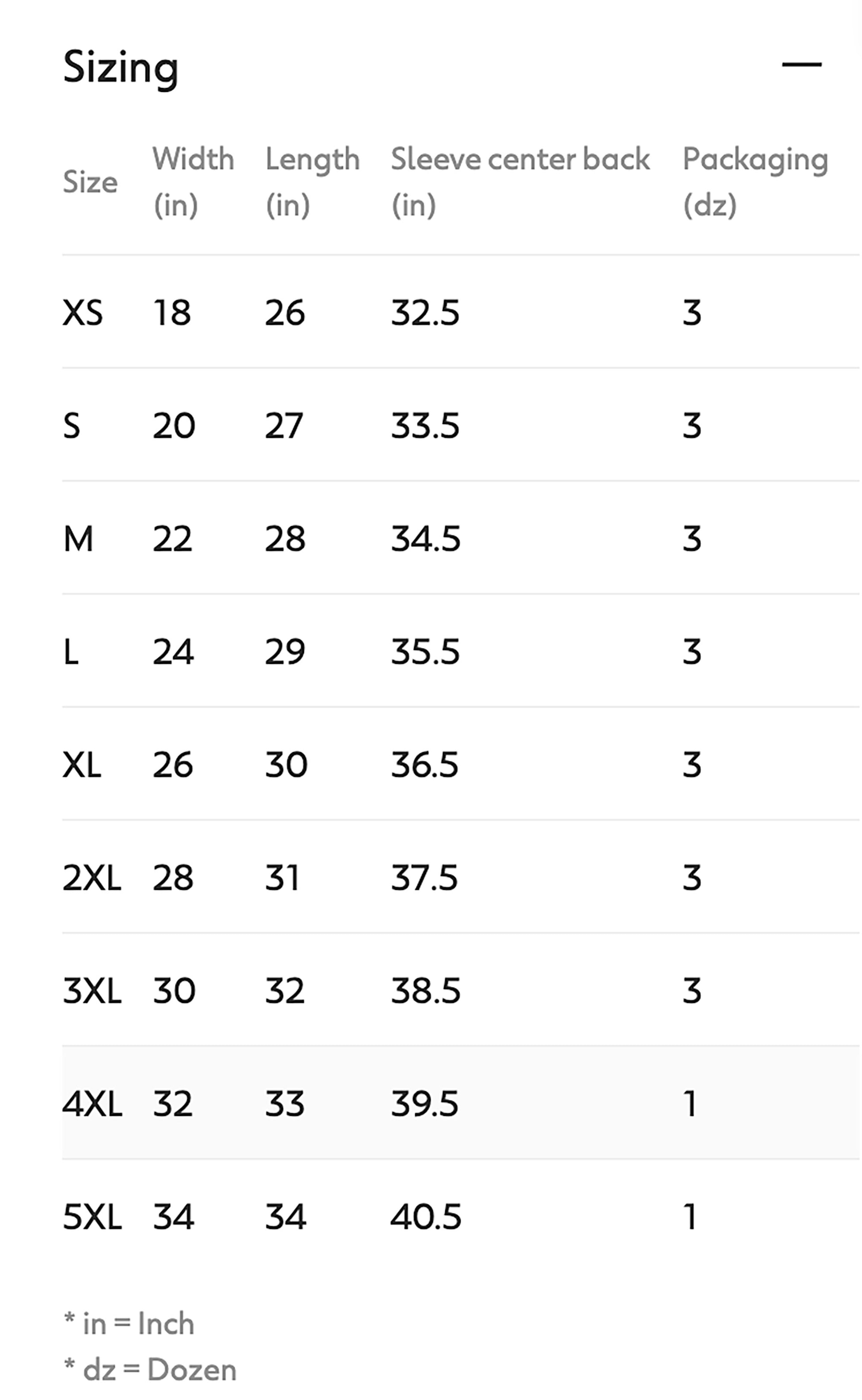 Size chart for Gildan 18000 crewneck sweatshirt – LoFi Animal Shirts