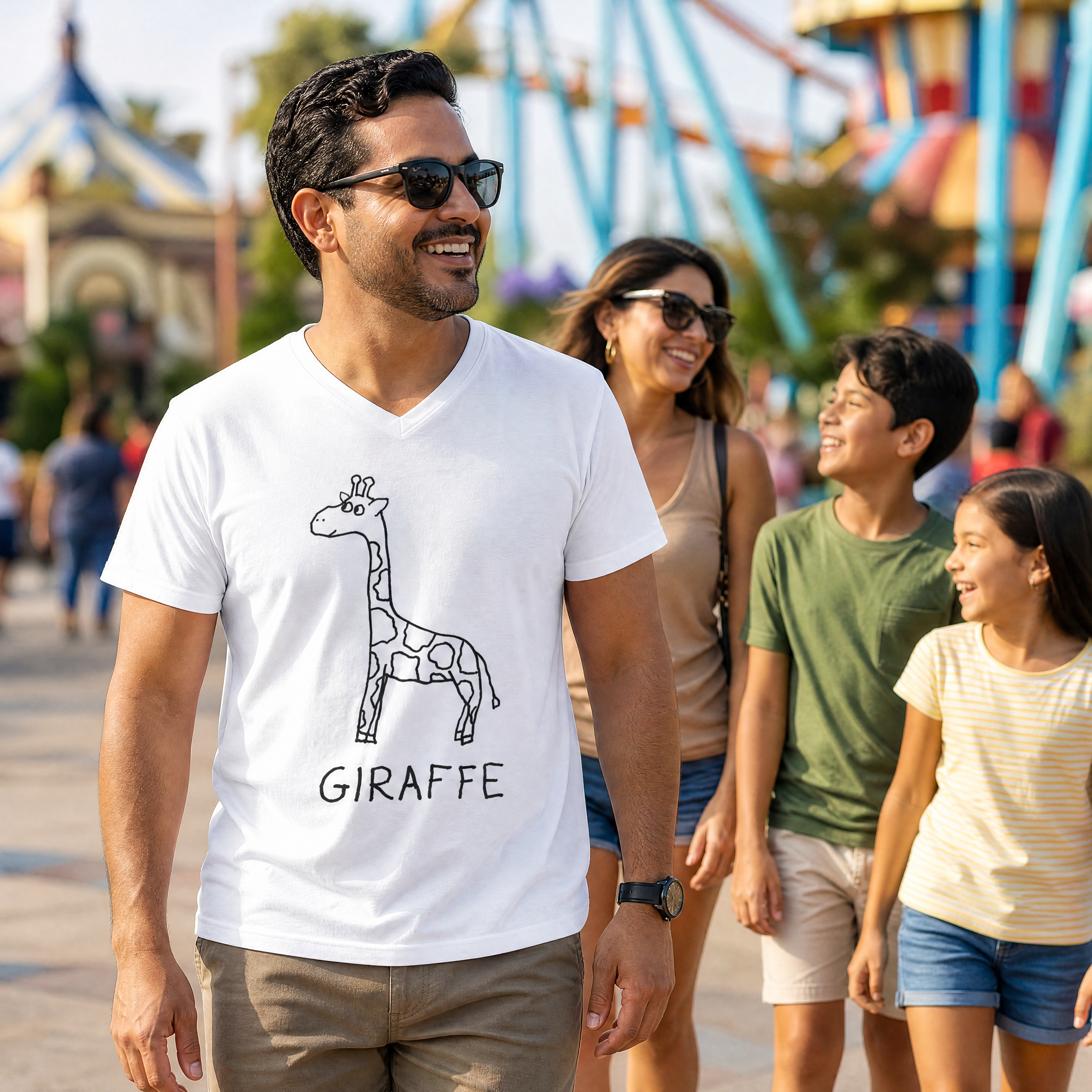Giraffe - Unisex V-neck Tee