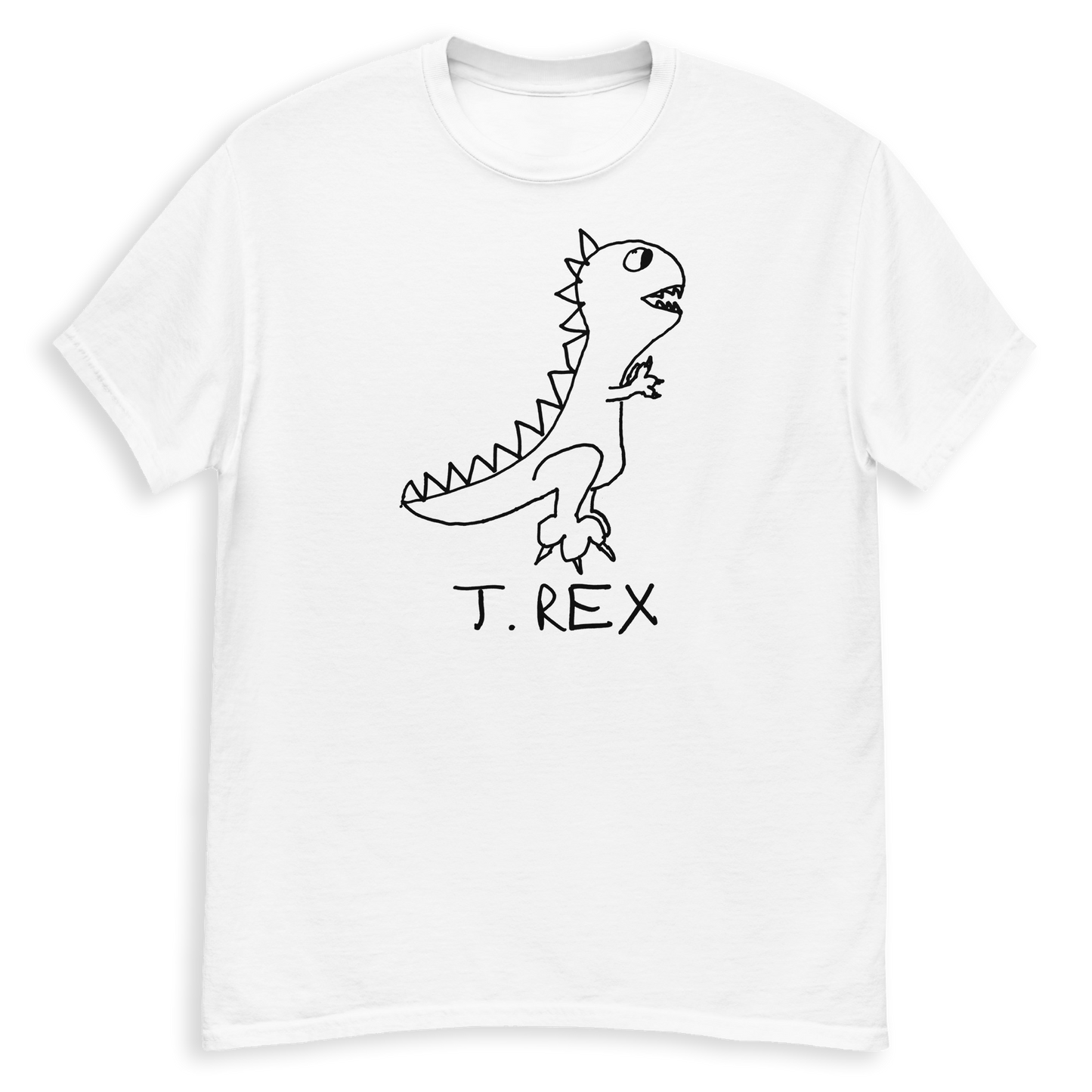 T-Rex minimalist classic tee – hand-drawn lofi graphic tee – LoFi Animal Shirts