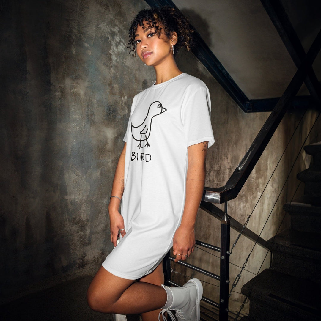 Bird T-shirt dress - LoFi Animal Shirts