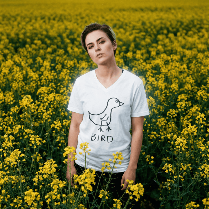 Bird - V - Neck T-Shirt - LoFi Animal Shirts