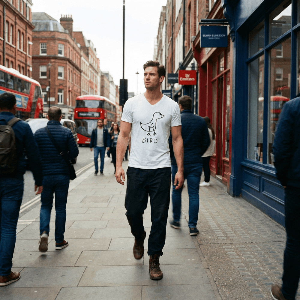 Bird - V - Neck T-Shirt - LoFi Animal Shirts