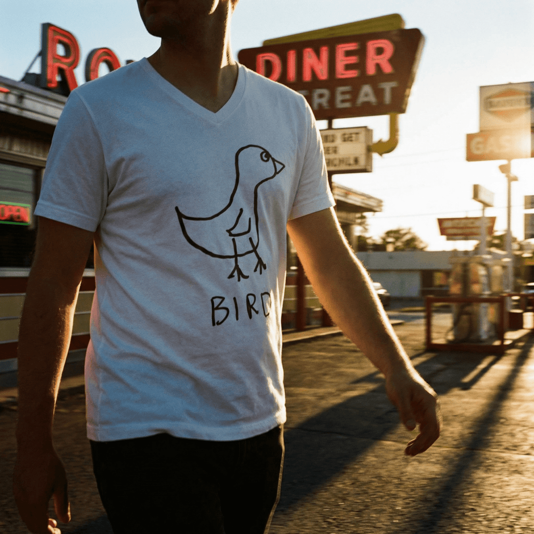 Bird - V - Neck T-Shirt - LoFi Animal Shirts