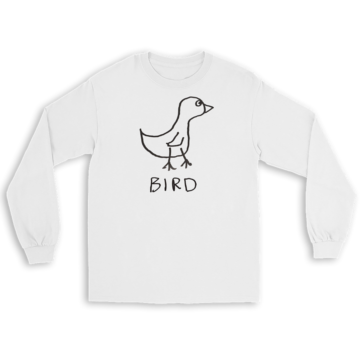 Bird long sleeve graphic tee – minimalist lofi design – LoFi Animal Shirts