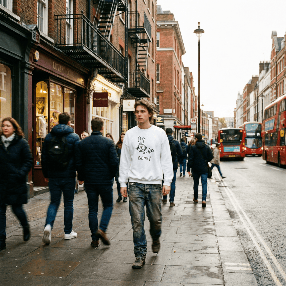Bunny - Crewneck Sweatshirt - LoFi Animal Shirts