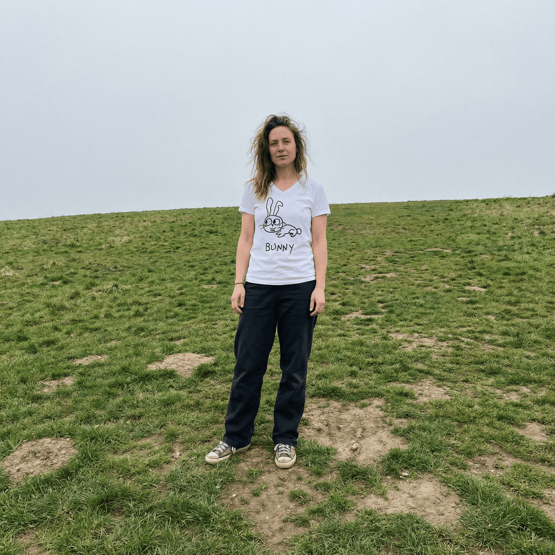 Bunny - V - Neck T-Shirt - LoFi Animal Shirts