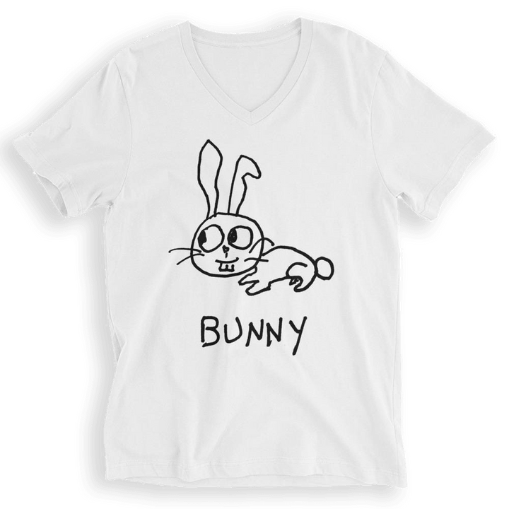 Bunny - V - Neck T-Shirt - LoFi Animal Shirts