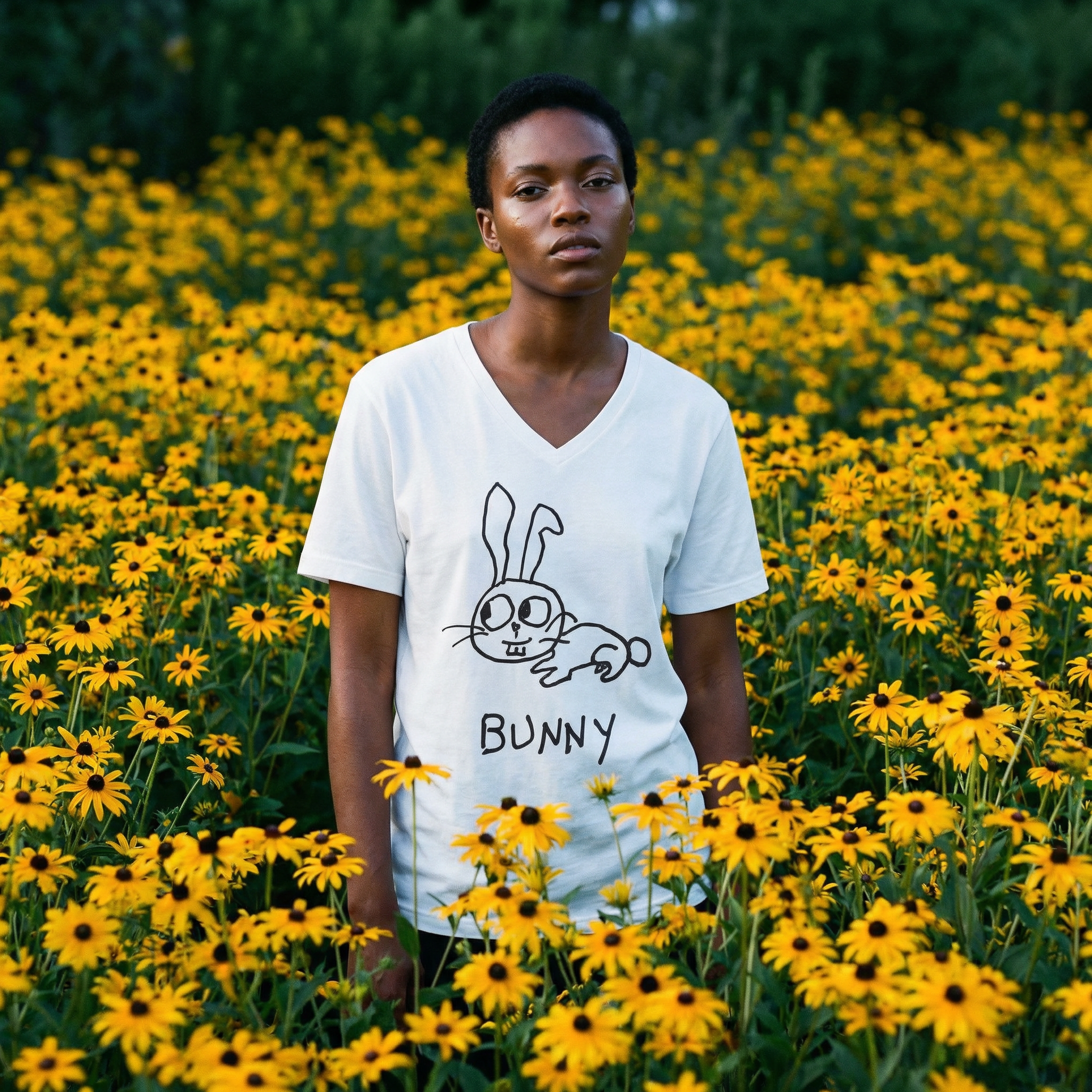 Bunny - Unisex V-neck Tee