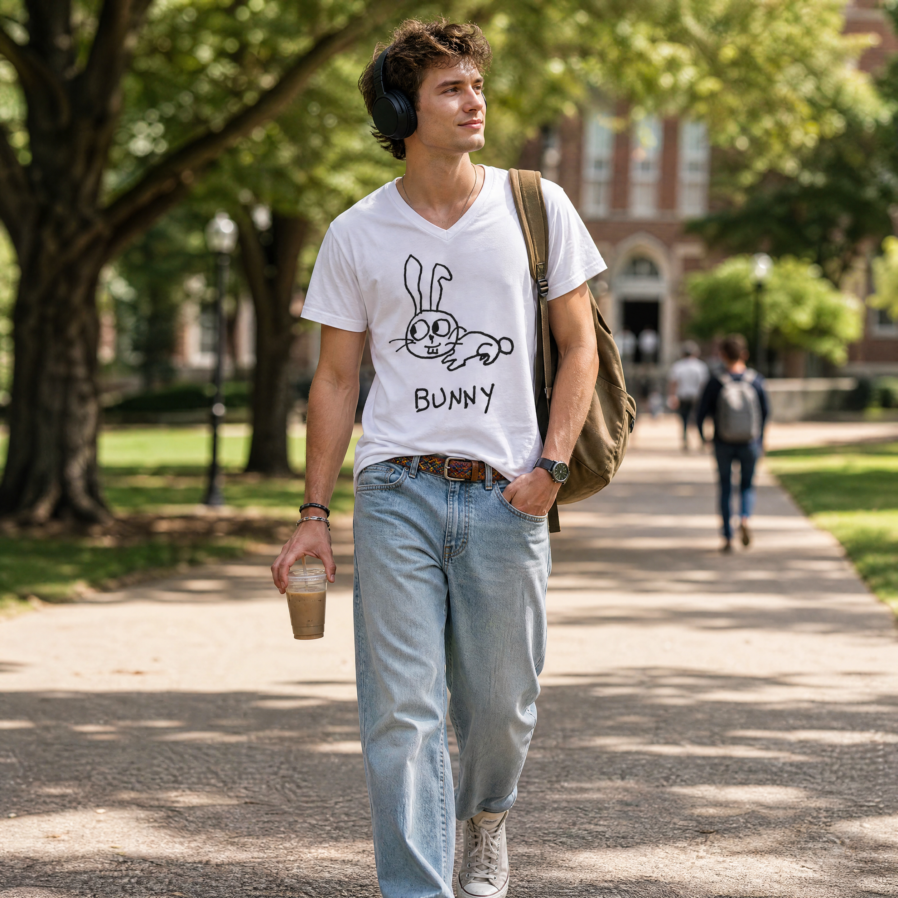 Bunny - Unisex V-neck Tee