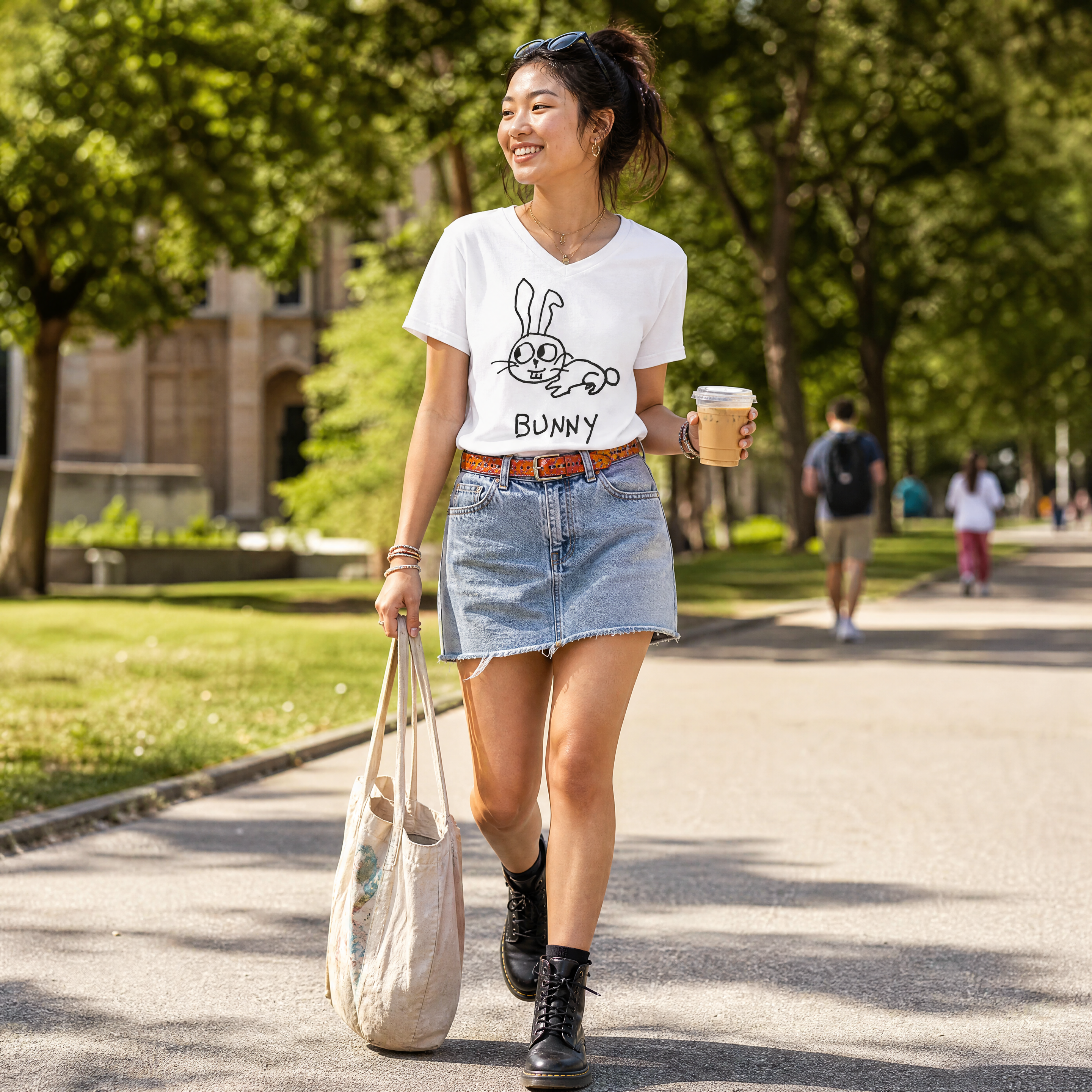Bunny - Unisex V-neck Tee