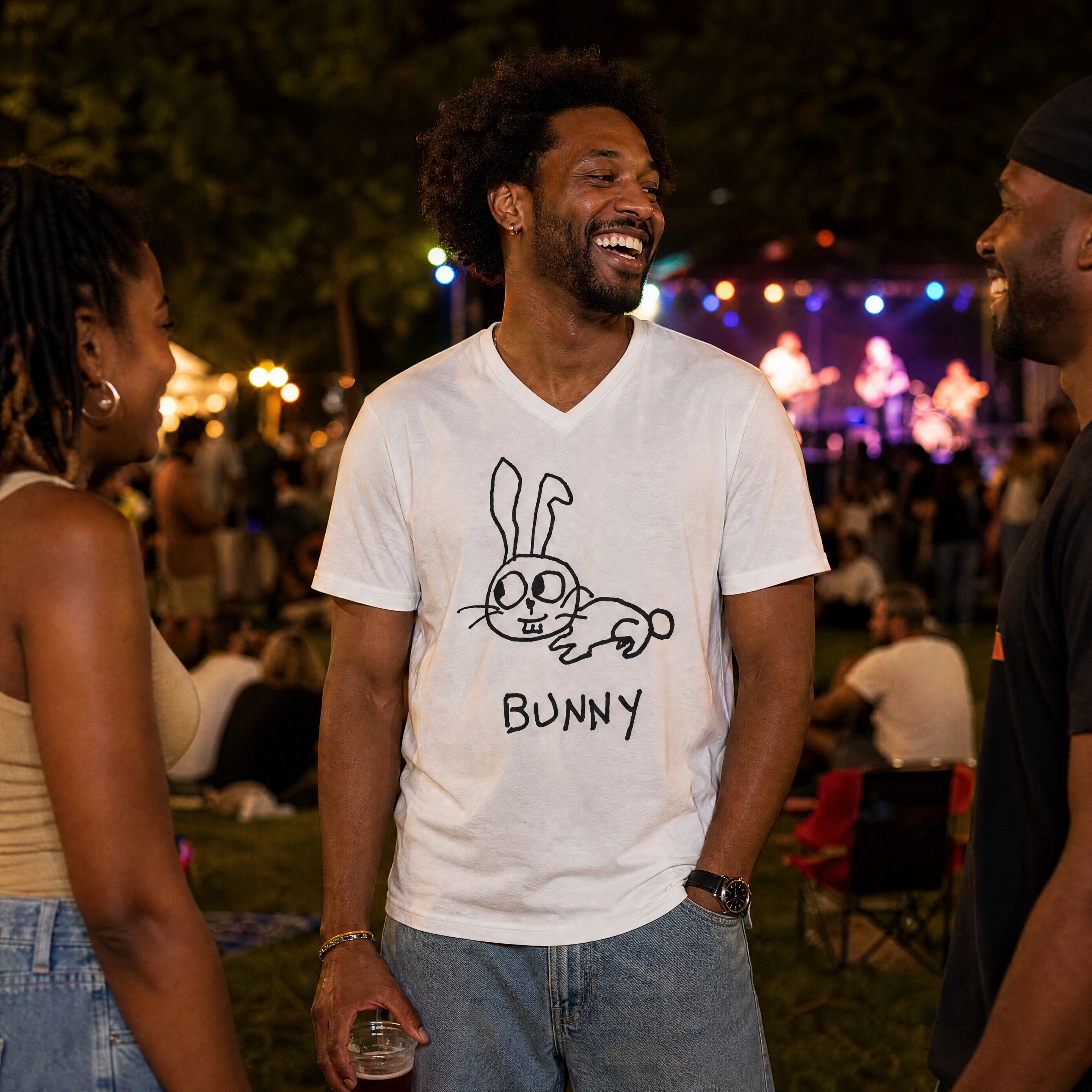 Bunny - Unisex V-neck Tee