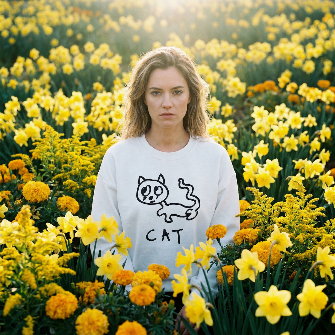 Cat - Crewneck Sweatshirt - LoFi Animal Shirts