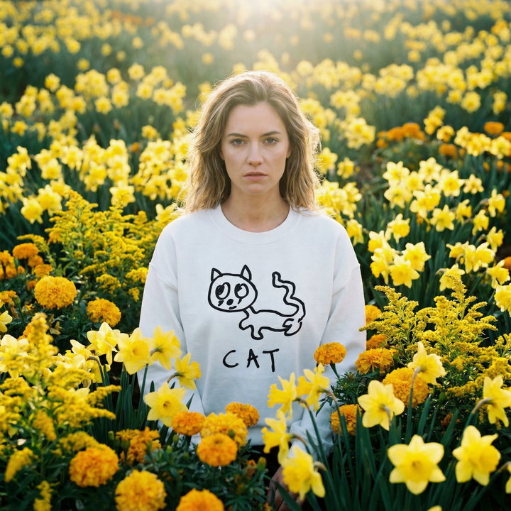 Cat - Crewneck Sweatshirt - LoFi Animal Shirts