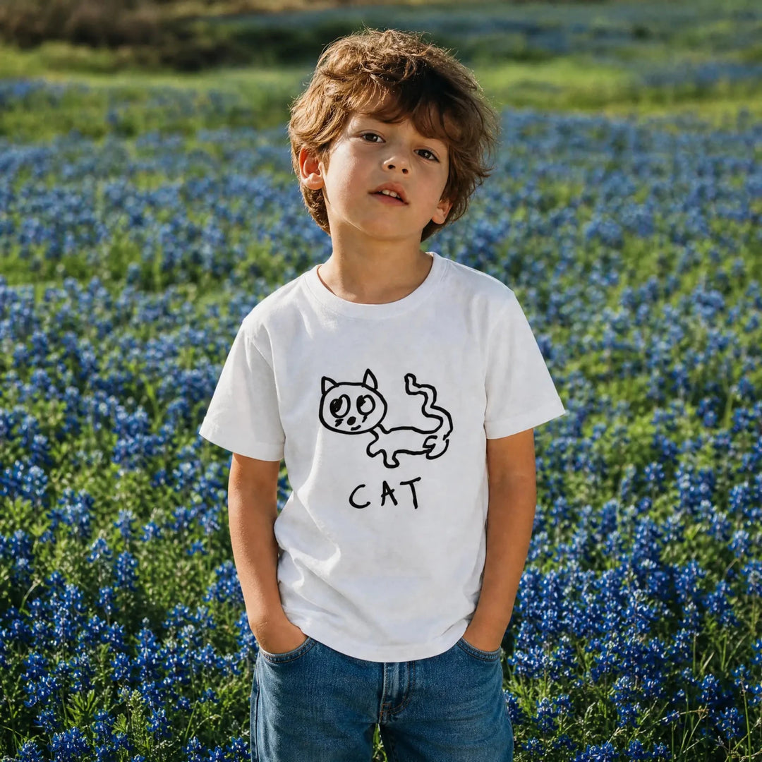 Cat - Kids Tee - LoFi Animal Shirts