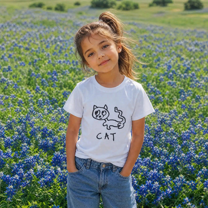 Cat - Kids Tee - LoFi Animal Shirts
