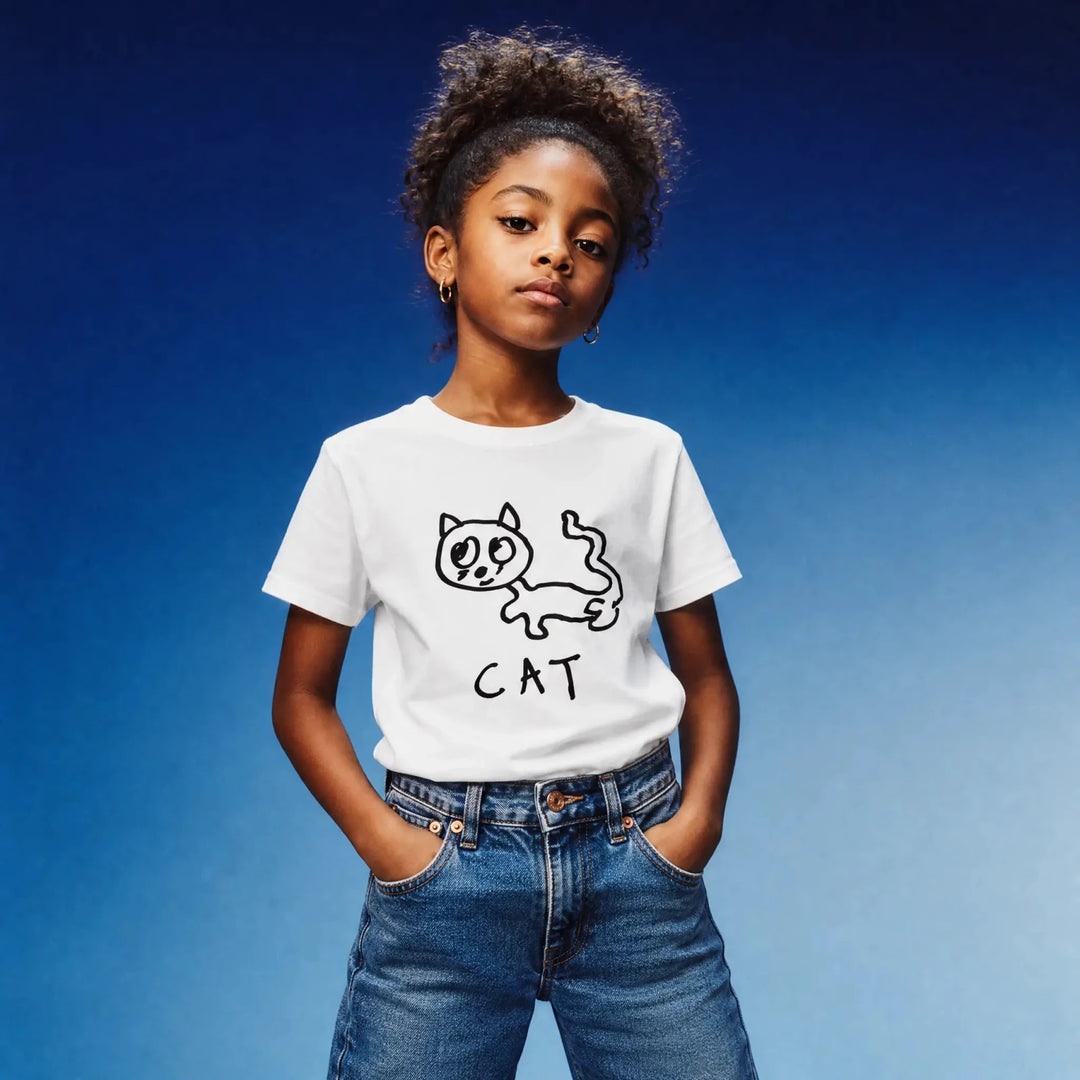 Cat - Kids Tee - LoFi Animal Shirts