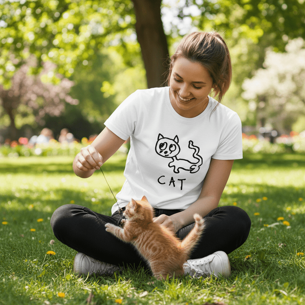 Cat - Women's Fitted Tee - LoFi Animal Shirts