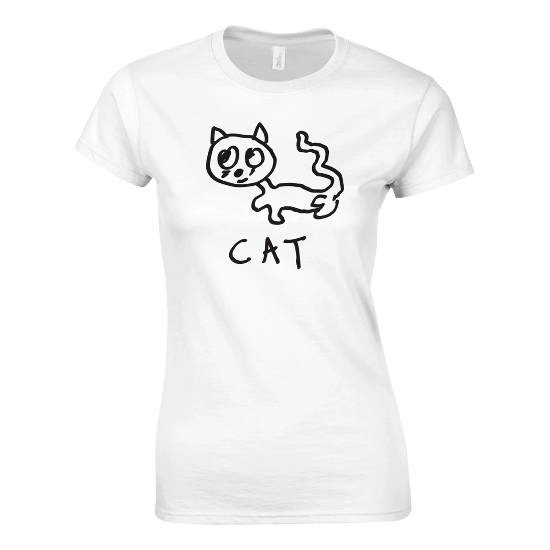 Cat - Women's Fitted Tee - LoFi Animal Shirts