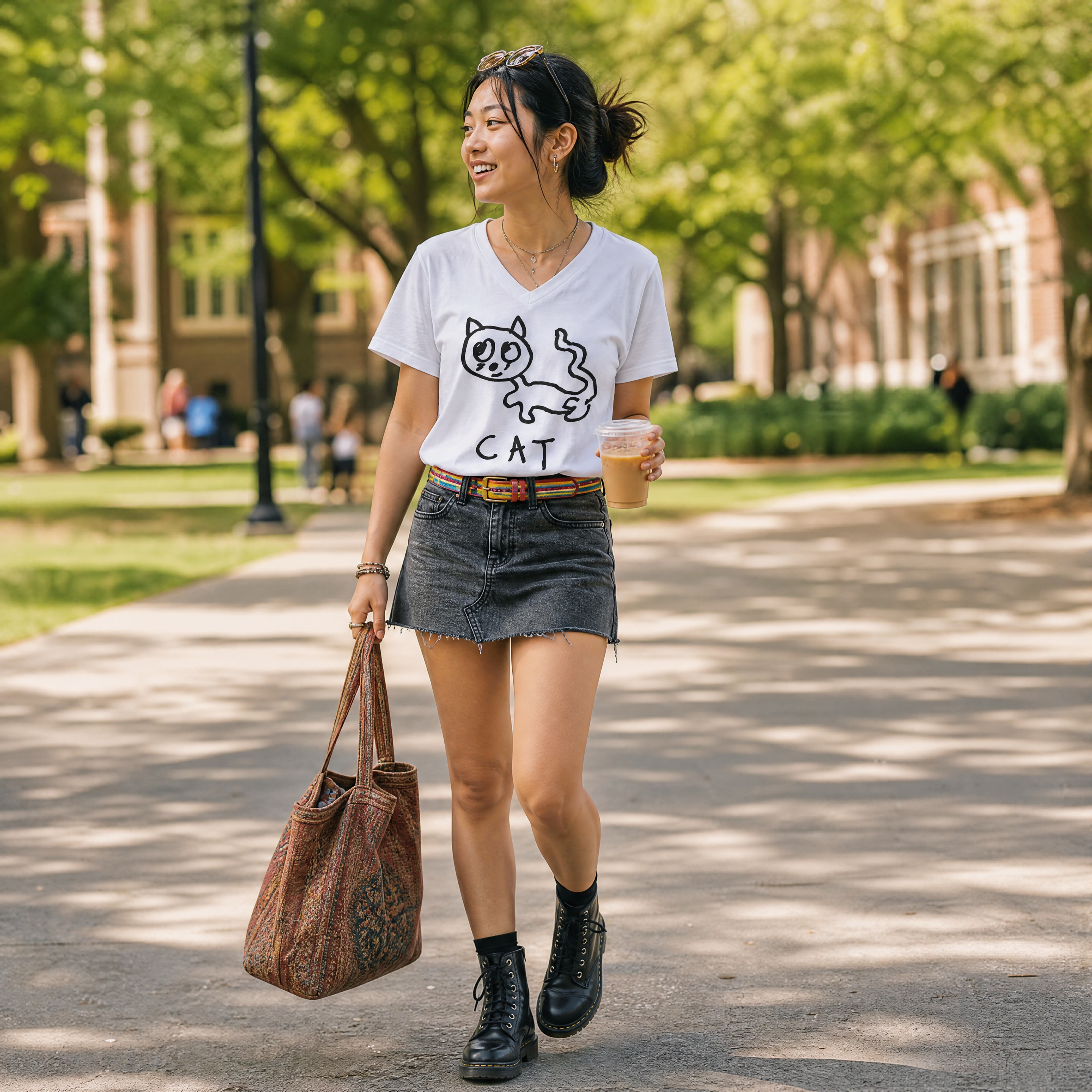 Cat - Unisex V-neck Tee