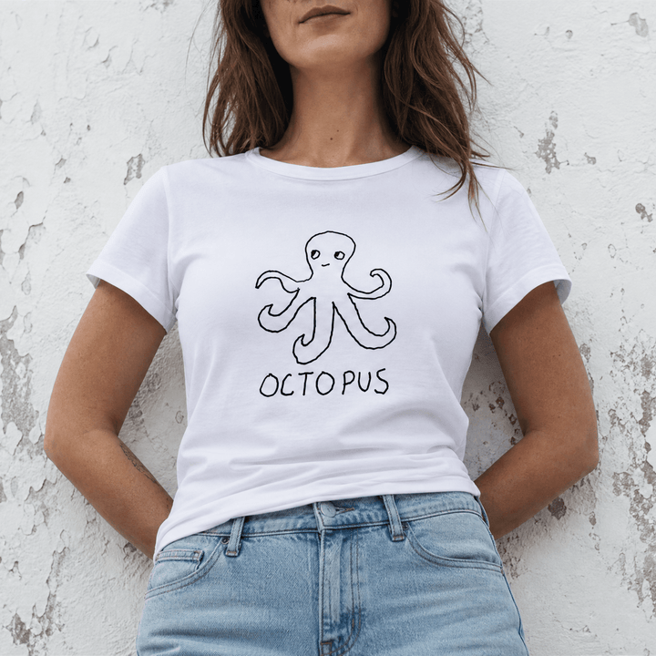 Torso shot of a woman wearing a lo-fi Octopus Women&