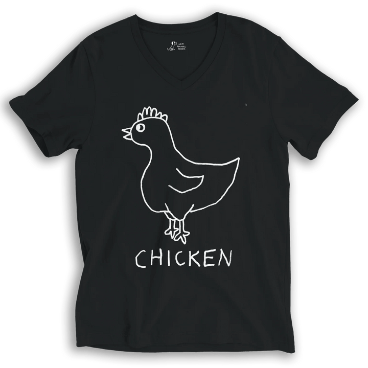 Chicken - V-neck - LoFi Animal Shirts