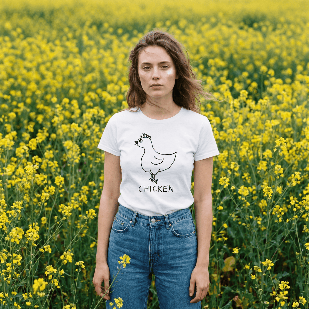Chicken - V-neck - LoFi Animal Shirts