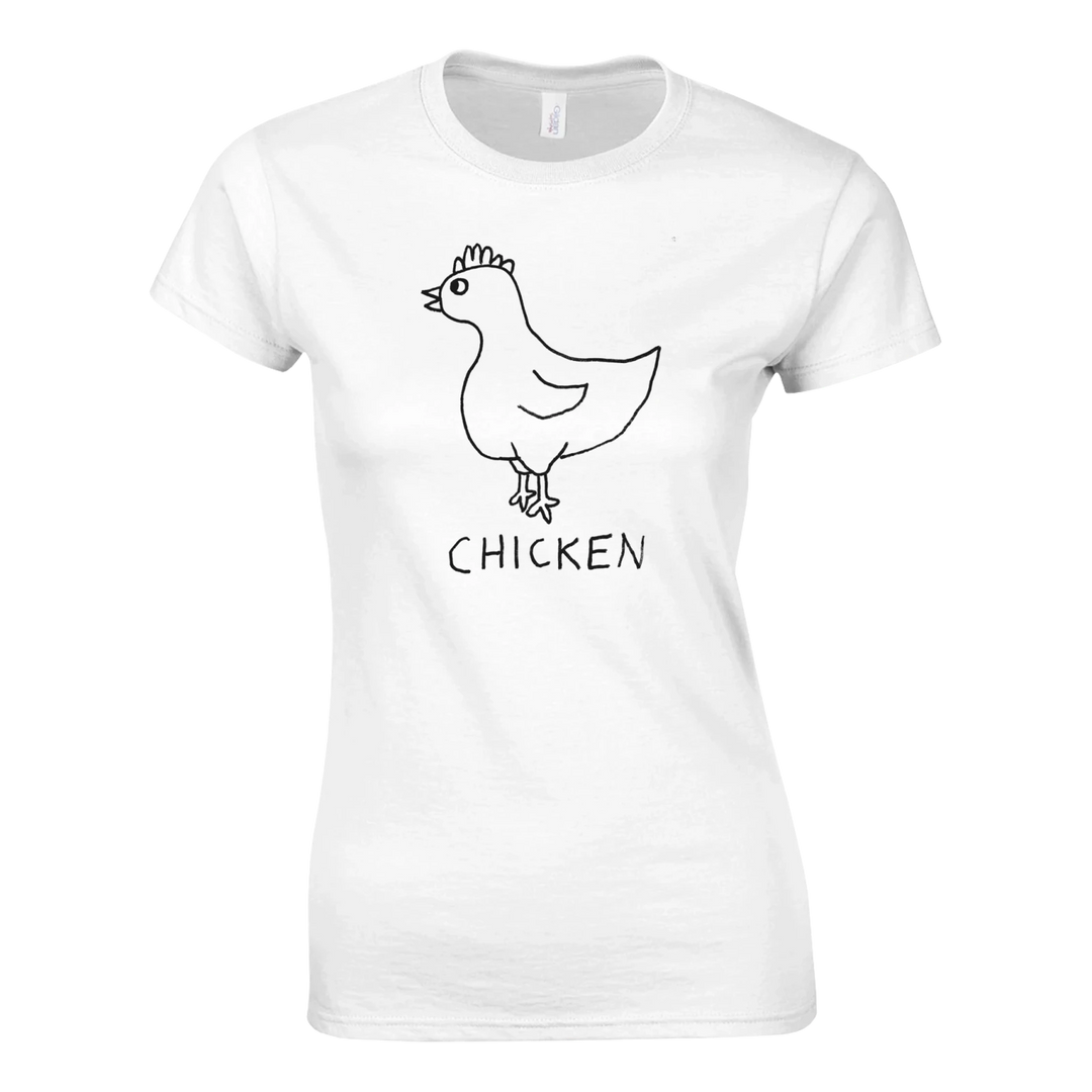 Chicken - Women's Fitted T-Shirt - LoFi Animal Shirts