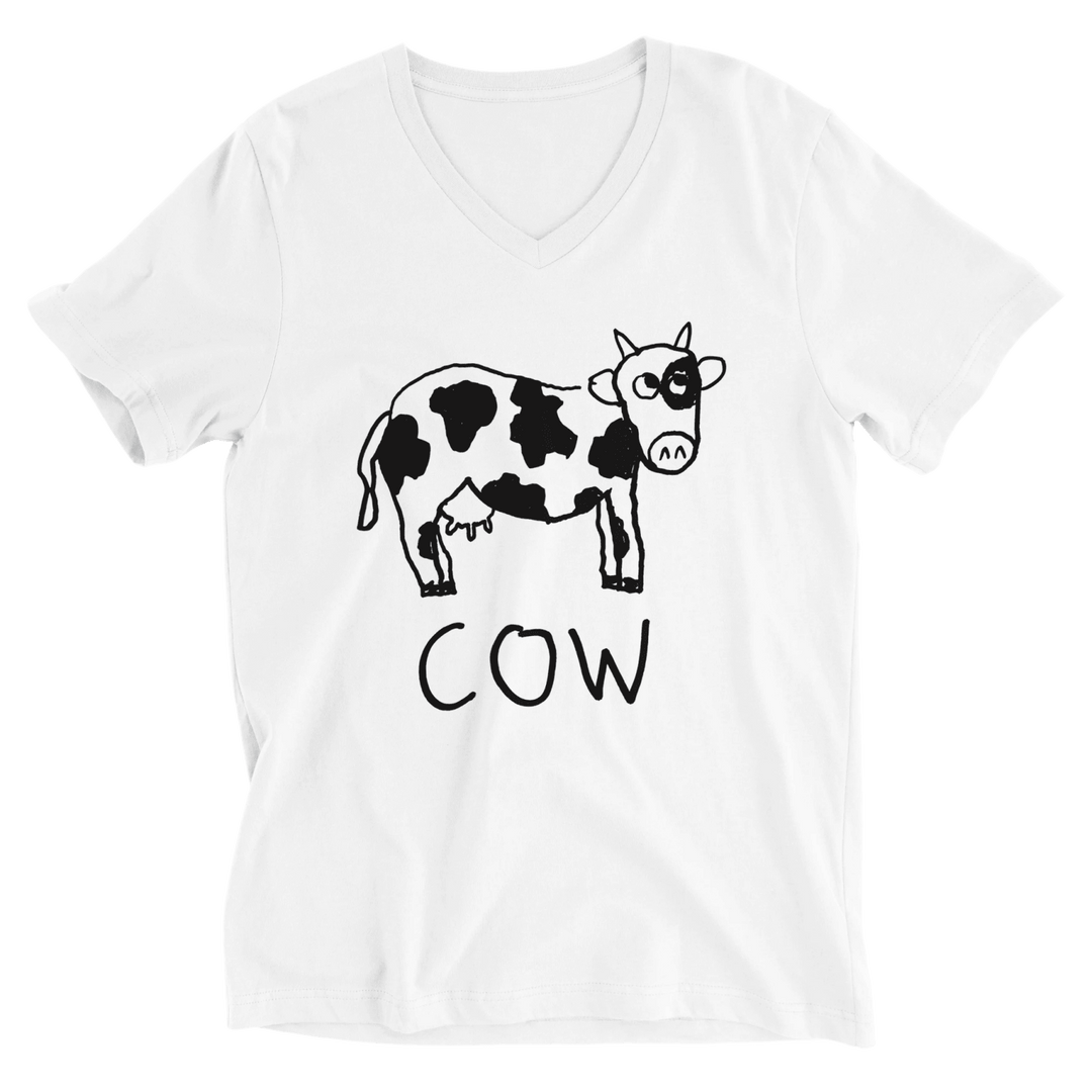 Cow - V-Neck T-Shirt - LoFi Animal Shirts