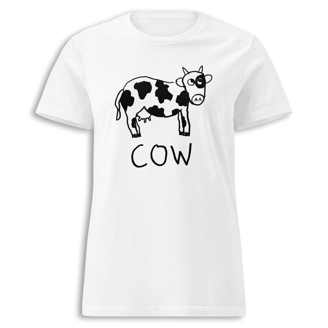 Cow - Women's Fitted Tee - LoFi Animal Shirts