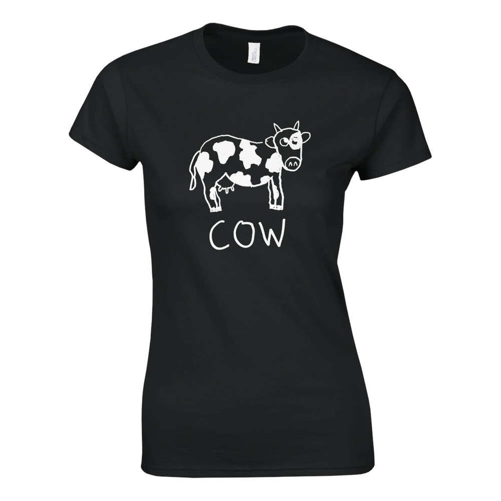Cow - Women's Fitted Tee - LoFi Animal Shirts