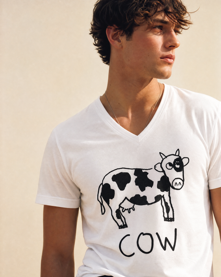 Cow - V-Neck T-Shirt