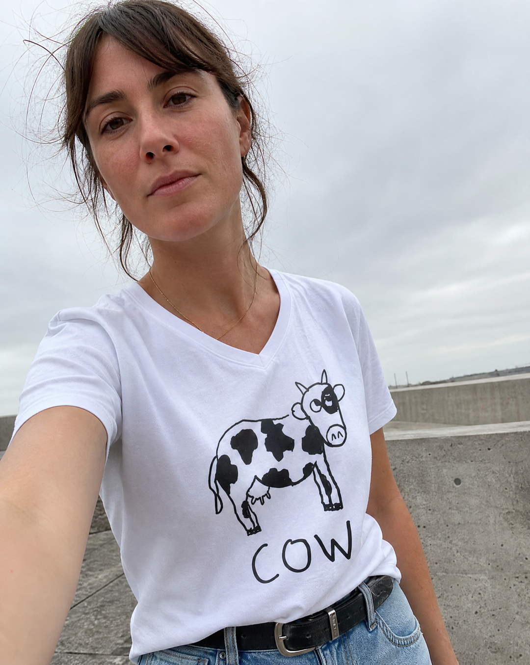 Cow - V-Neck T-Shirt