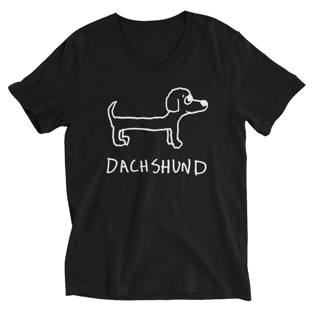 Dachshund - V - Neck T-Shirt - LoFi Animal Shirts