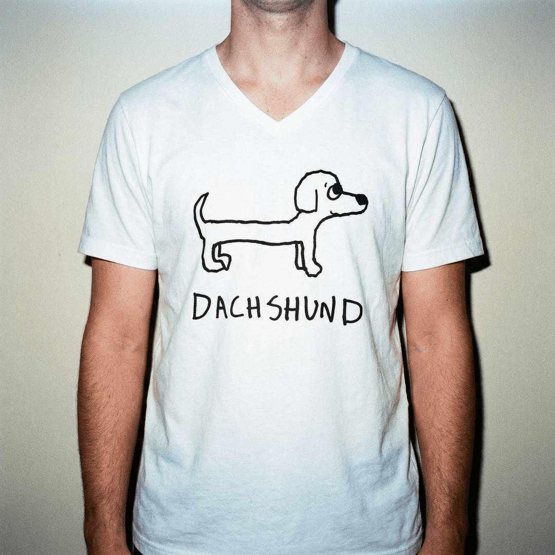 Dachshund - V - Neck T-Shirt - LoFi Animal Shirts