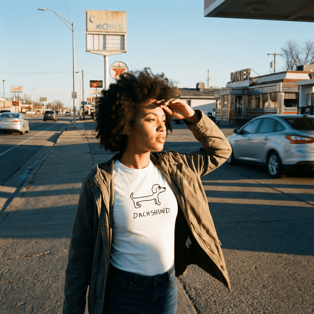 Dachshund - Women's Fitted Tee - LoFi Animal Shirts