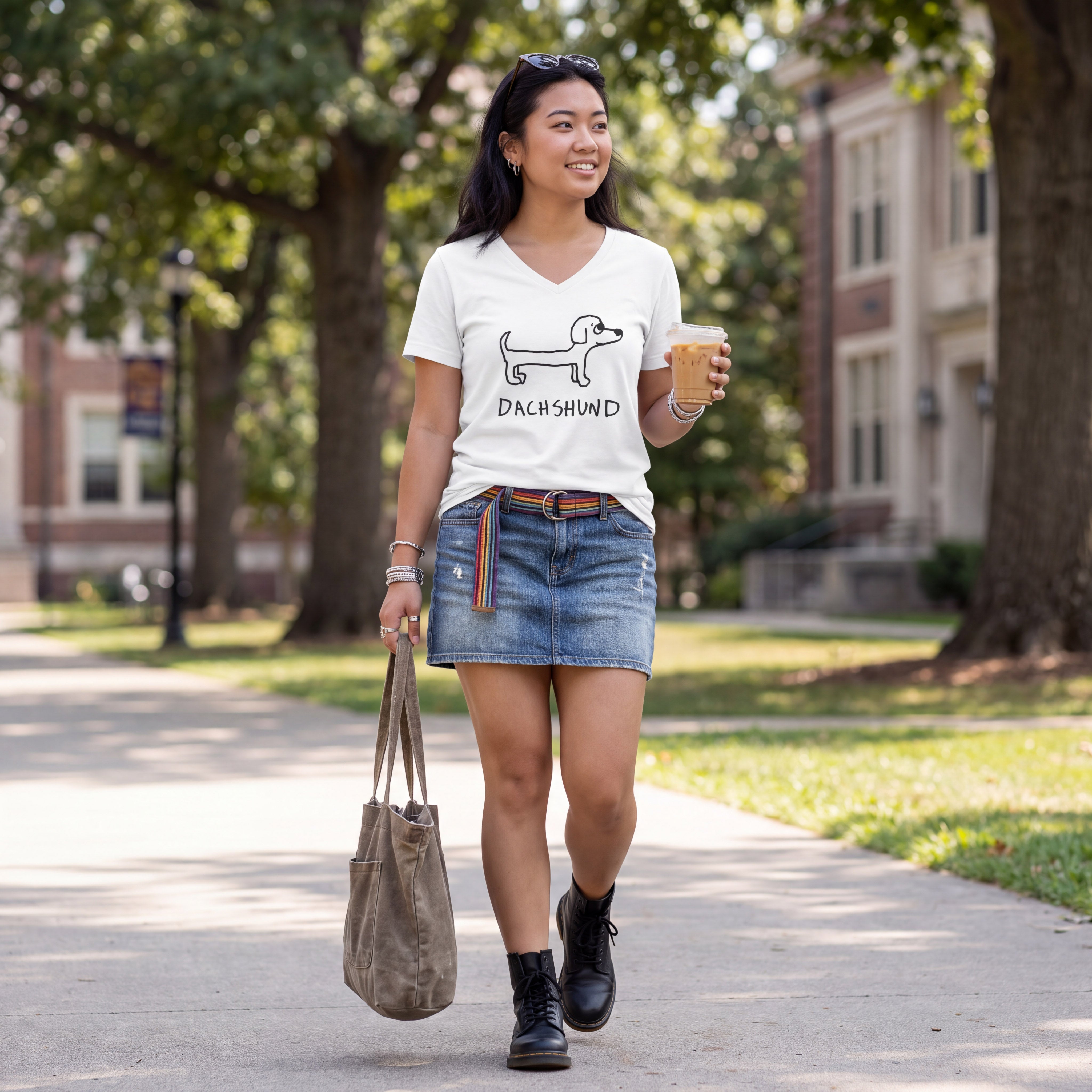Dachshund - Unisex V-neck Tee