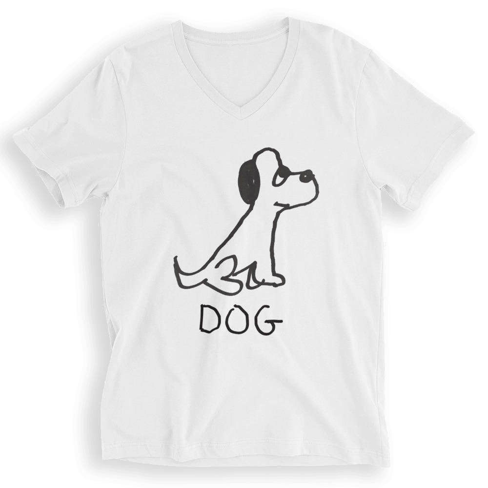 Dog - V - Neck T-Shirt - LoFi Animal Shirts