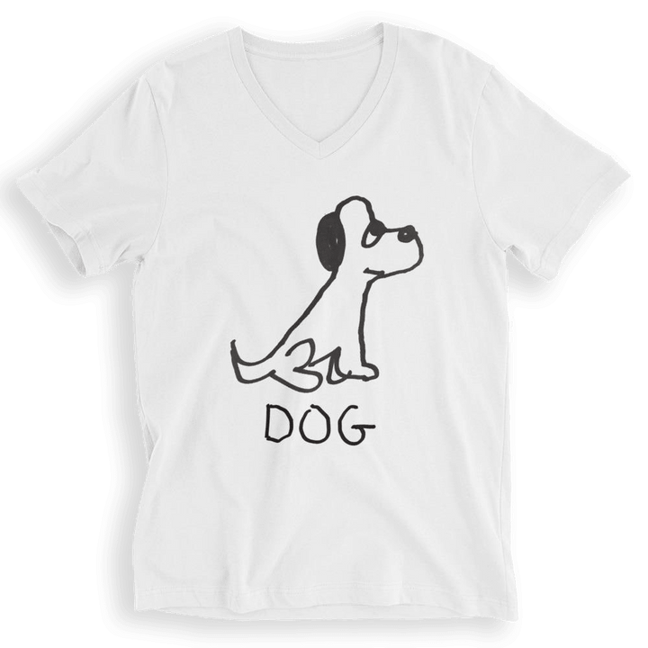 Dog - V - Neck T-Shirt - LoFi Animal Shirts