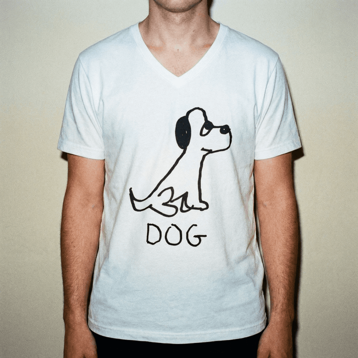 Dog - V - Neck T-Shirt - LoFi Animal Shirts