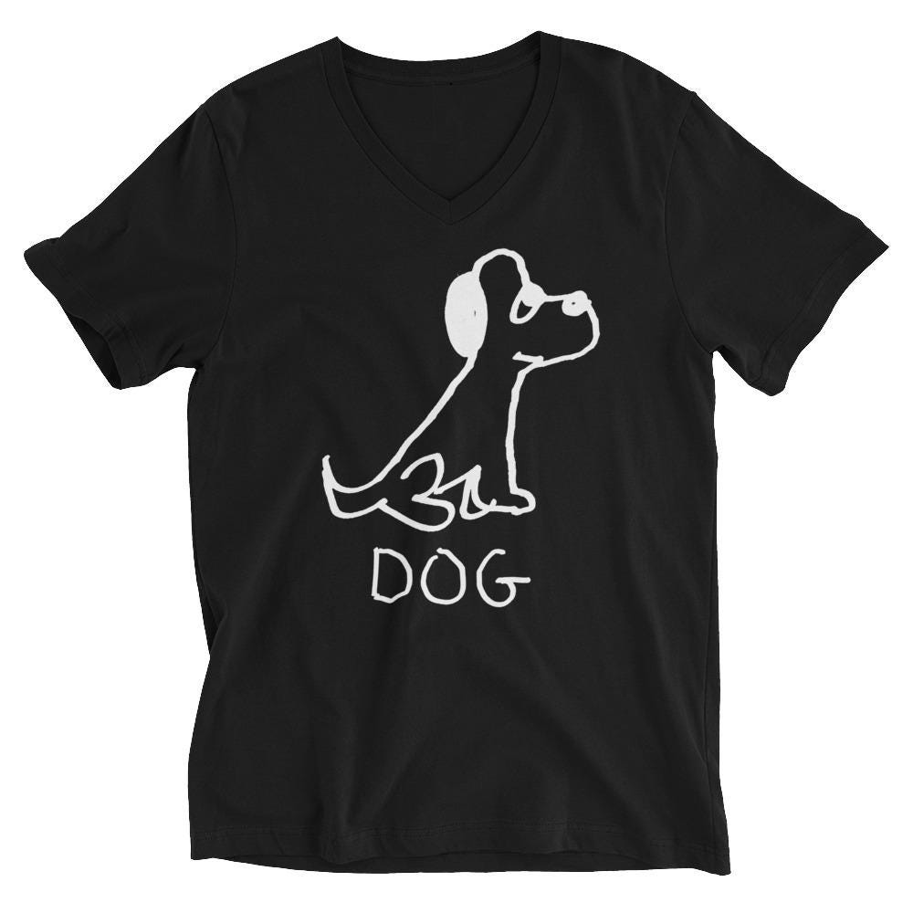Dog - V - Neck T-Shirt - LoFi Animal Shirts