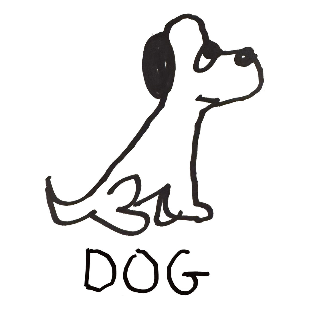 Hand-drawn dog illustration – minimalist lofi line art – LoFi Animal Shirts