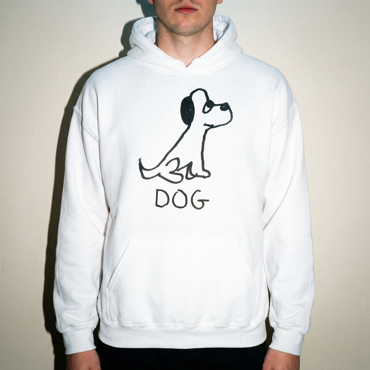 Dog hoodie – minimalist studio shot – LoFi Animal Shirts